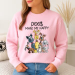 1322b Дамска ватирана блуза Dogs Make Me Happy