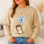 1324b Дамска ватирана блуза Hedgehog