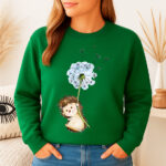 1324b Дамска ватирана блуза Hedgehog