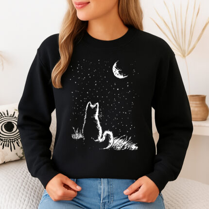 1330b Дамска ватирана блуза Cat Stars