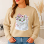 1331b Дамска ватирана блуза Beautiful Cat