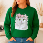 1331b Дамска ватирана блуза Beautiful Cat