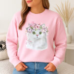 1331b Дамска ватирана блуза Beautiful Cat