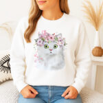 1331b Дамска ватирана блуза Beautiful Cat
