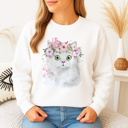 1331b Дамска ватирана блуза Beautiful Cat