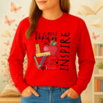 1337b Дамска ватирана блуза Teacher Love