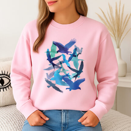 1344b Дамска ватирана блуза Blue Birds