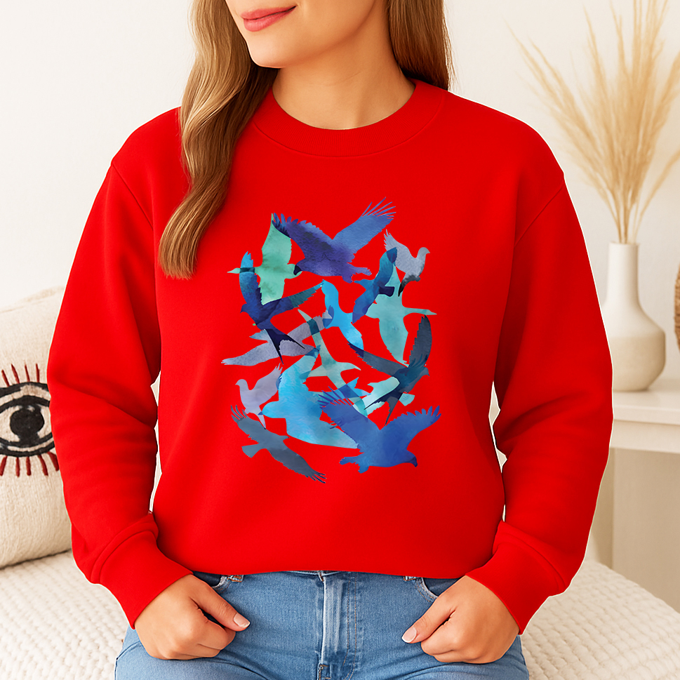 1344b Дамска ватирана блуза Blue Birds