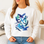 1344b Дамска ватирана блуза Blue Birds