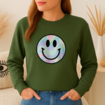 1350b Дамска ватирана блуза Hologram Smile