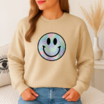 1350b Дамска ватирана блуза Hologram Smile