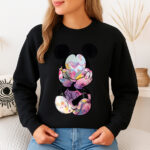 1377b Дамска ватирана блуза Mickey Mouse Flowers