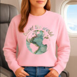 1390b Дамска ватирана блуза Travel The World