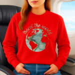 1390b Дамска ватирана блуза Travel The World