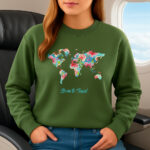 1402b Дамска ватирана блуза Born To Travel
