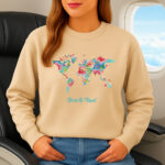 1402b Дамска ватирана блуза Born To Travel