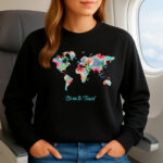 1402b Дамска ватирана блуза Born To Travel