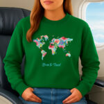 1402b Дамска ватирана блуза Born To Travel