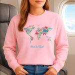 1402b Дамска ватирана блуза Born To Travel
