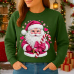 1406b Дамска ватирана блуза Pink Santa
