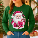 1406b Дамска ватирана блуза Pink Santa