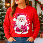 1406b Дамска ватирана блуза Pink Santa