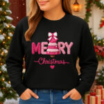 1407b Дамска ватирана блуза Merry Christmas