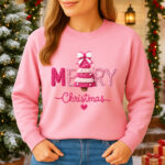 1407b Дамска ватирана блуза Merry Christmas
