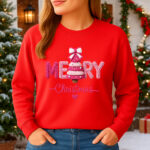 1407b Дамска ватирана блуза Merry Christmas