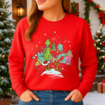 1414b Дамска ватирана блуза Grinch Dream