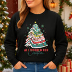 1415b Дамска ватирана блуза All Booked For Christmas