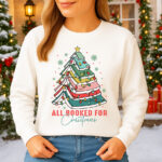1415b Дамска ватирана блуза All Booked For Christmas
