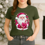 1406 Дамска тениска Pink Santa