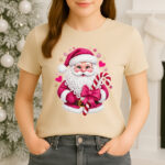 1406 Дамска тениска Pink Santa