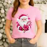 1406 Дамска тениска Pink Santa