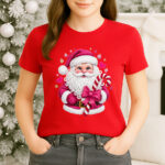 1406 Дамска тениска Pink Santa