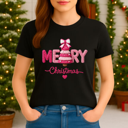 1407 Дамска тениска Merry Christmas