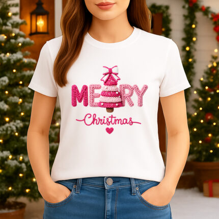 1407 Дамска тениска Merry Christmas