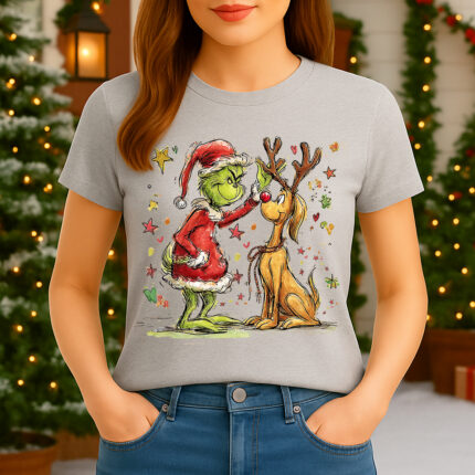 1413 Дамска тениска Merry Grinch