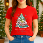 1415 Дамска тениска All Booked For Christmas