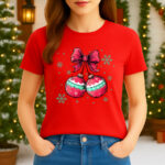 1417 Дамска тениска Xmas Baubles