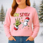 6132b Дамска ватирана блуза Six Seven Christmas