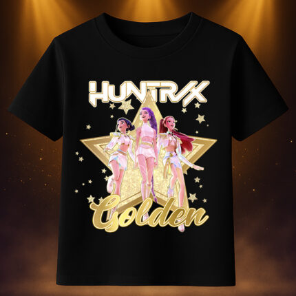 6134k Детска тениска K-Pop Demon Hunters Huntrix Golden