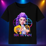 6136k Детска тениска K-Pop Demon Hunters Rumi Six Seven