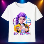 6136k Детска тениска K-Pop Demon Hunters Rumi Six Seven
