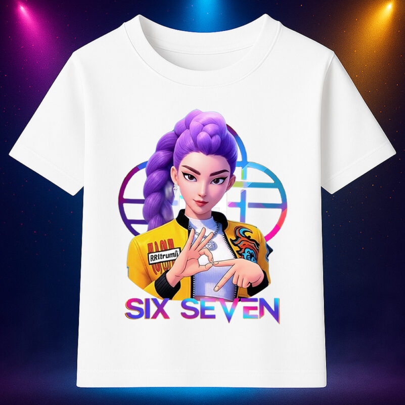 6136k Детска тениска K-Pop Demon Hunters Rumi Six Seven