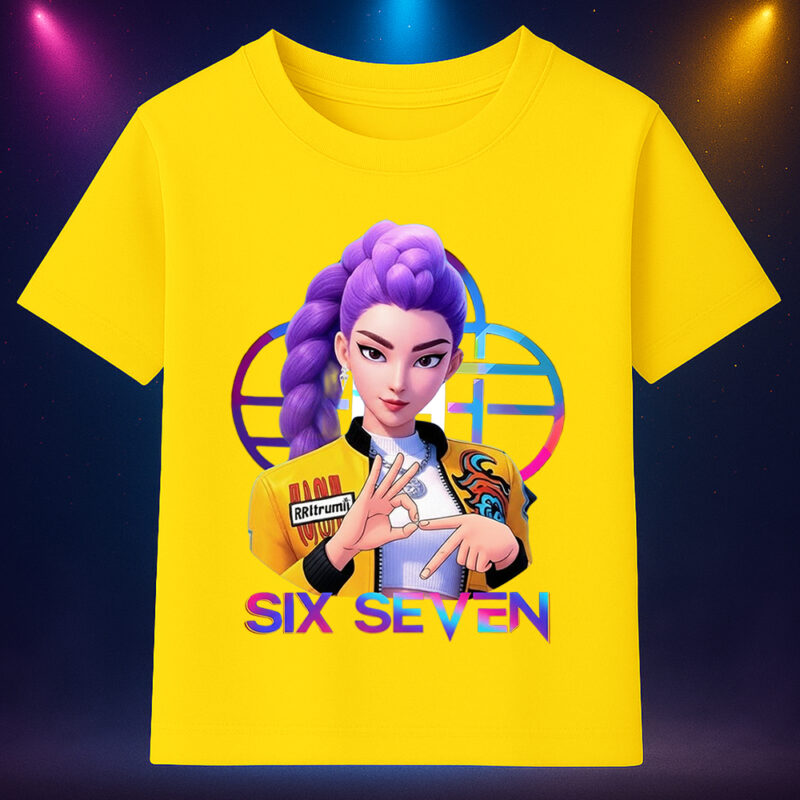 6136k Детска тениска K-Pop Demon Hunters Rumi Six Seven