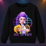 6136kv Детска ватирана блуза K-Pop Demon Hunters Rumi Six Seven