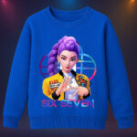 6136kv Детска ватирана блуза K-Pop Demon Hunters Rumi Six Seven