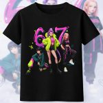 6139k Детска тениска K-Pop Demon Hunters Huntrix Six Seven STR